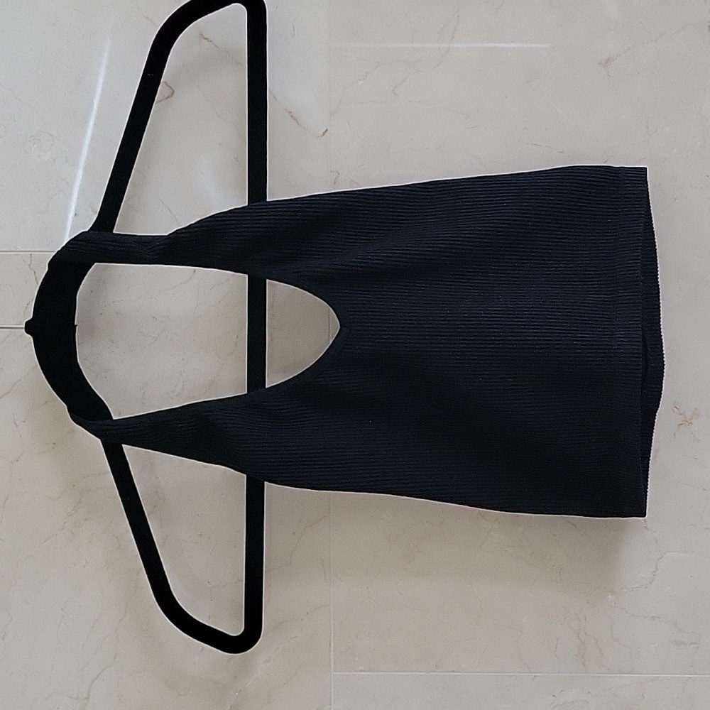 WOMEN'S OUT FROM UNDER URBAN OUTFITTERS STRETCHY BLACK HALTER TOP SIZE SMALL